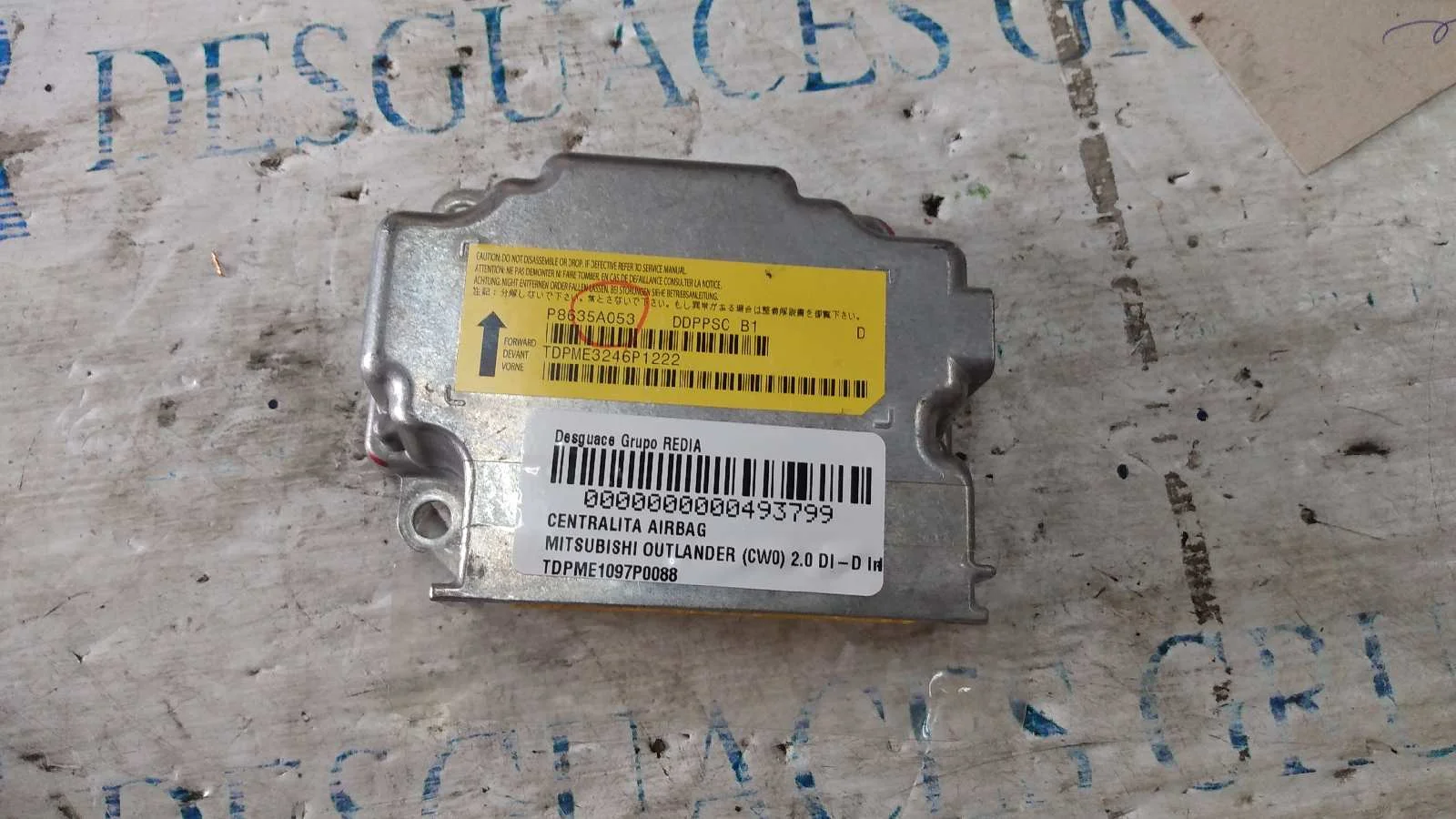 Foto de CENTRALITA AIRBAG MITSUBISHI OUTLANDER (CW0) referencia TDPME3246P1222