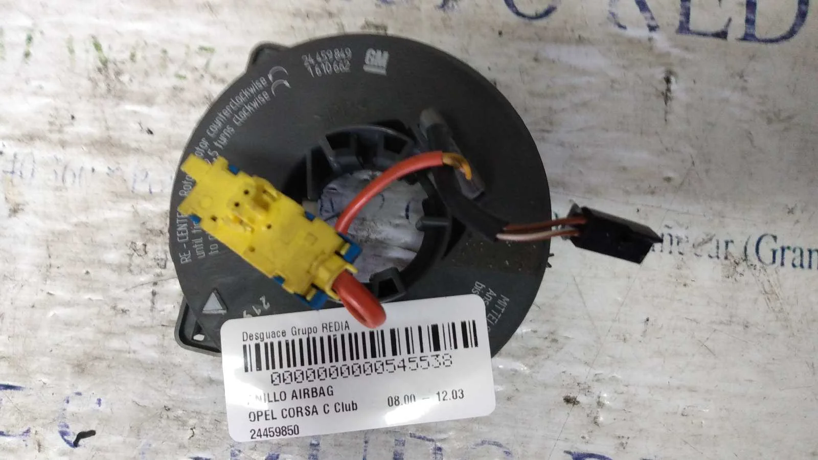 Foto de ANILLO AIRBAG OPEL CORSA C 1.0 12V CAT (Z 10 XE / LW3) (58 CV / 43 KW) referencia 24459850