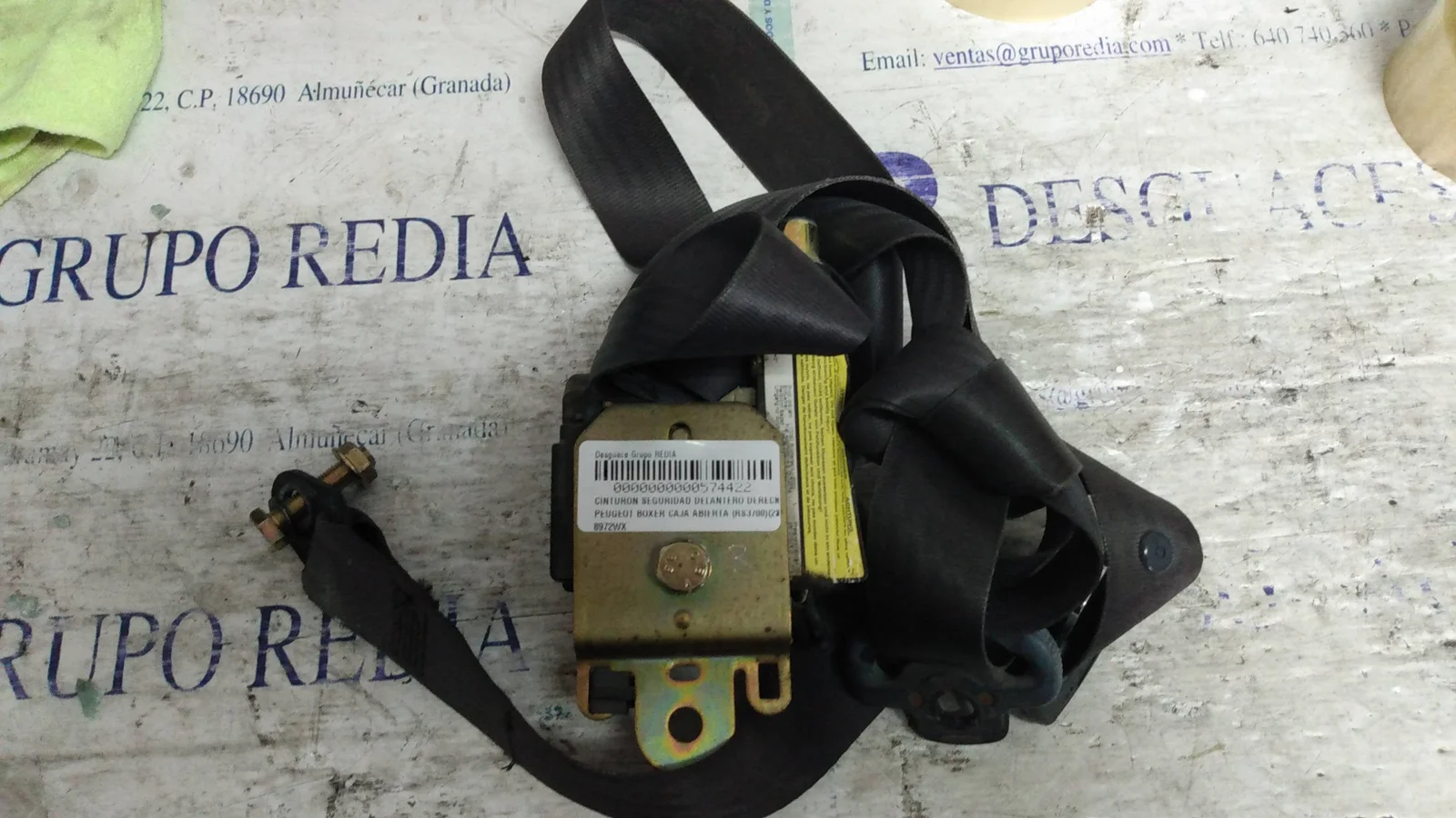 Foto de CINTURON SEGURIDAD DELANTERO DERECHO PEUGEOT BOXER (230) PRITSCHE BAT.3700MM () referencia 8972WX