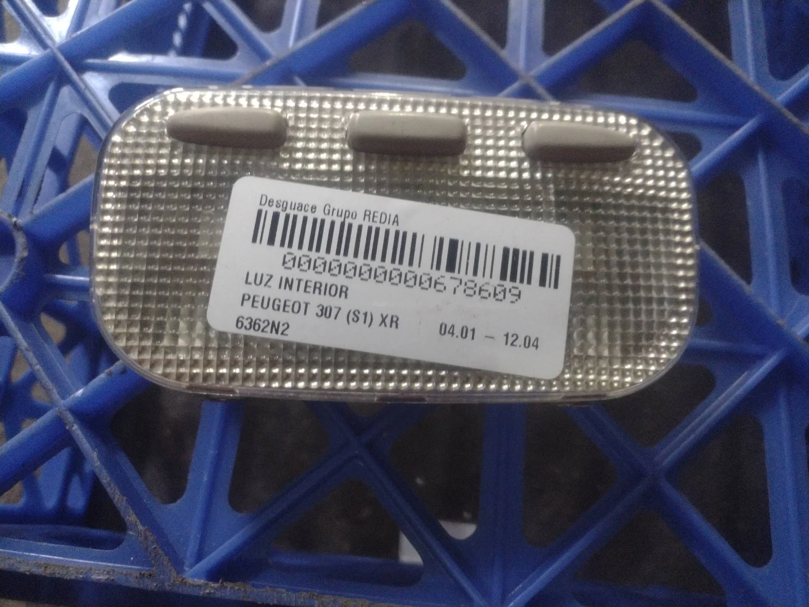 Foto de LUZ INTERIOR PEUGEOT 307 (S1)(04.2001) 2.0 HDi CAT (90 CV / 66 KW) referencia 6362N2